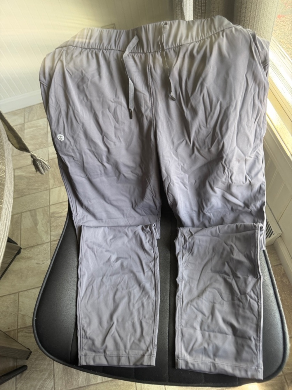 Dark Gray Drawstring Jogger Pants